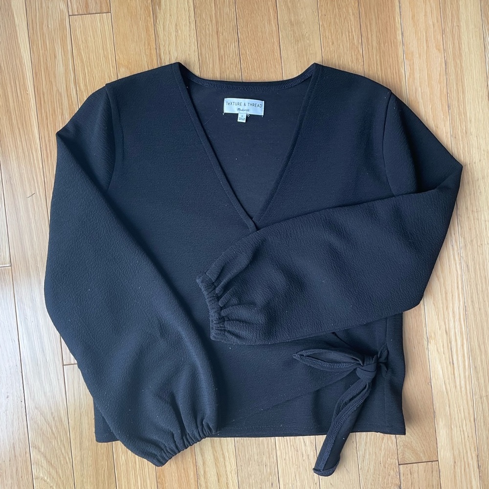 Madewell Texture and Thread wrap top
